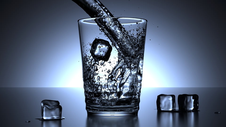 cold water in glass